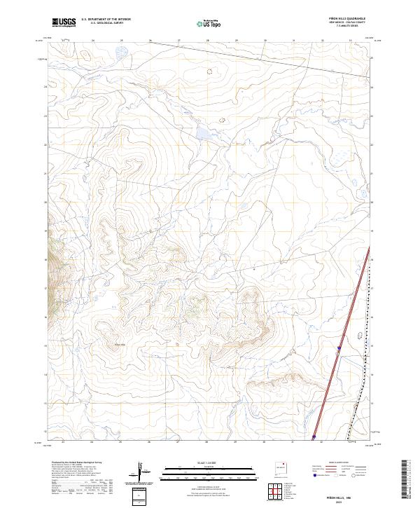 US Topo 7.5-minute map for Pinon Hills NM