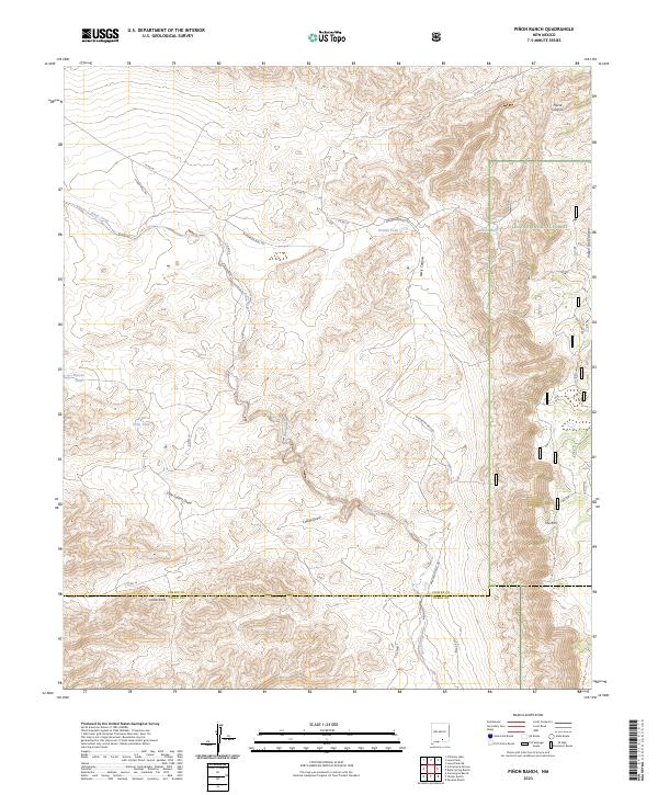 US Topo 7.5-minute map for Pinon Ranch NM