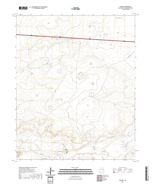 US Topo 7.5-minute map for Pintada NM