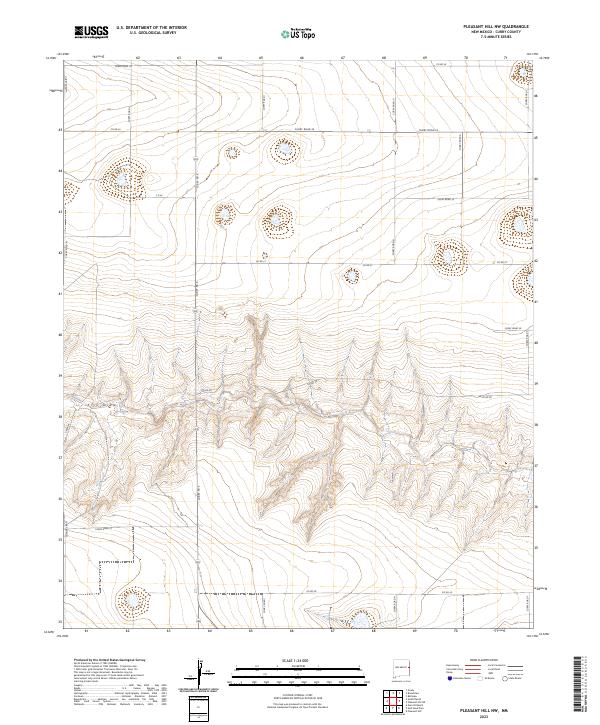 US Topo 7.5-minute map for Pleasant Hill NW NM