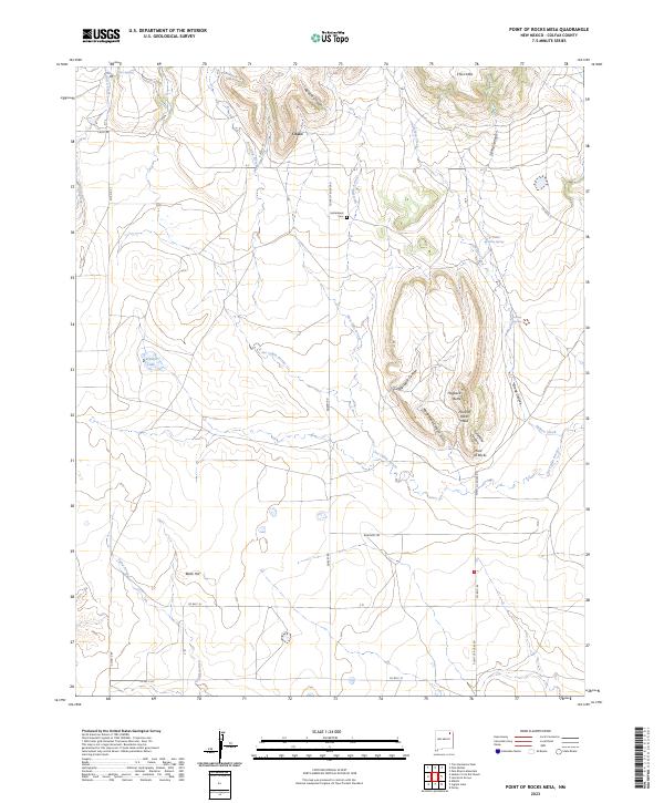 US Topo 7.5-minute map for Point of Rocks Mesa NM