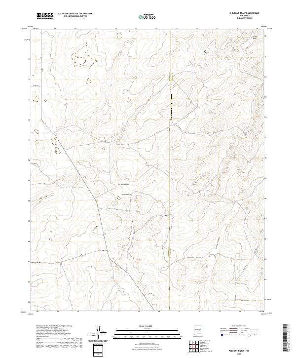 US Topo 7.5-minute map for Polecat Draw NM