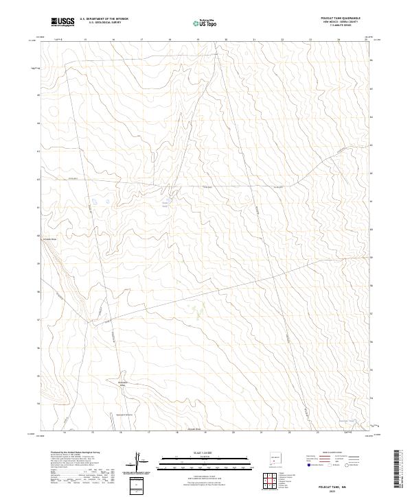US Topo 7.5-minute map for Polecat Tank NM