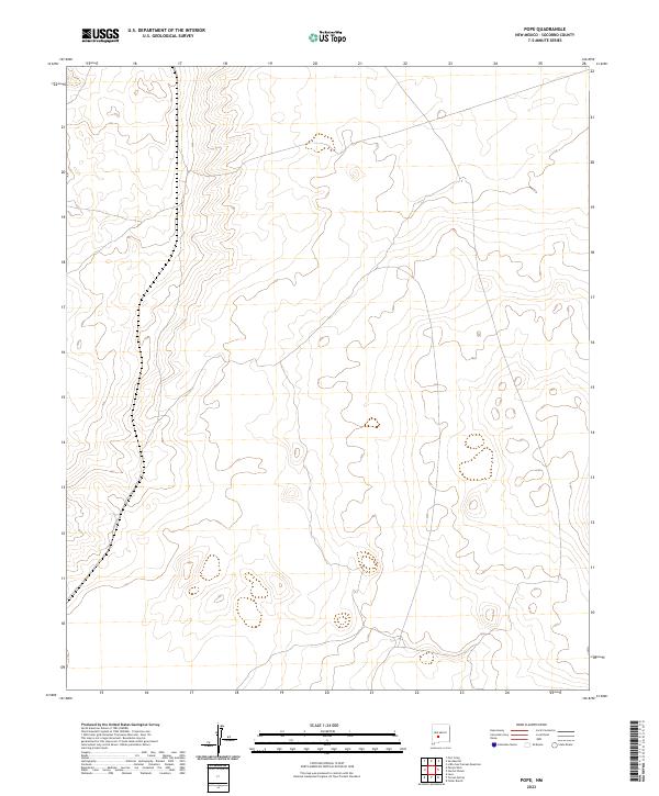 US Topo 7.5-minute map for Pope NM