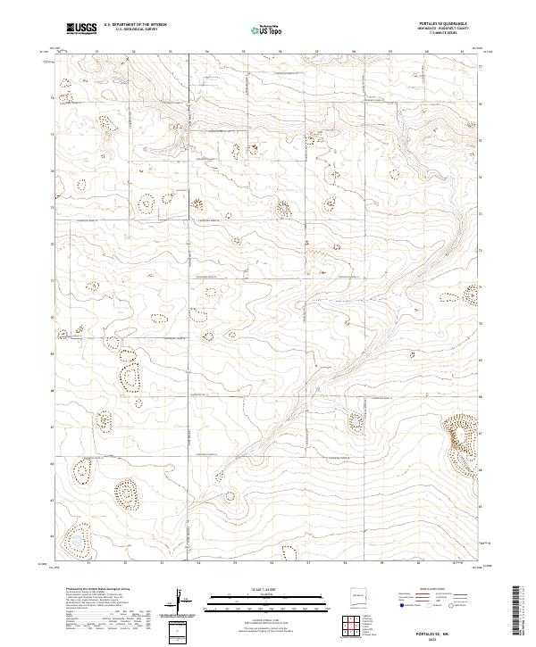 US Topo 7.5-minute map for Portales SE NM