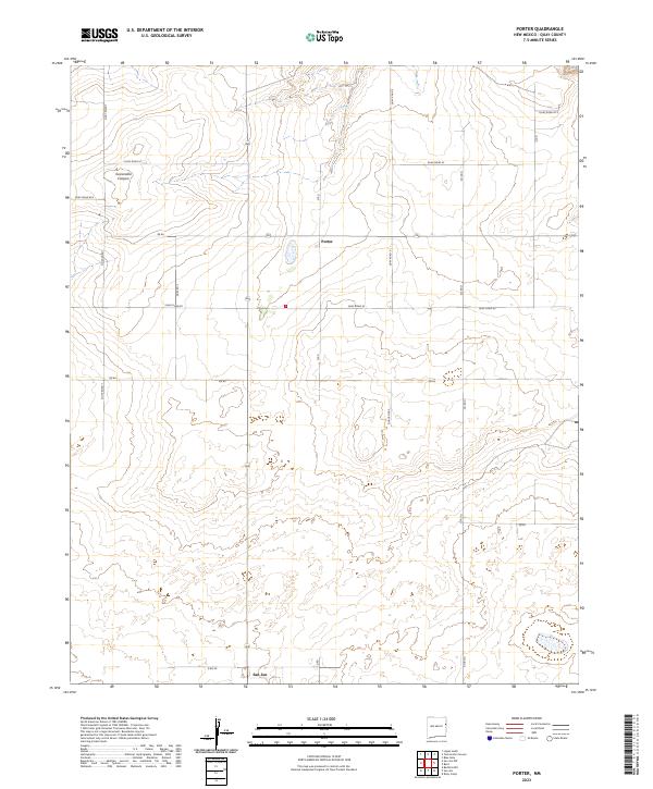 US Topo 7.5-minute map for Porter NM