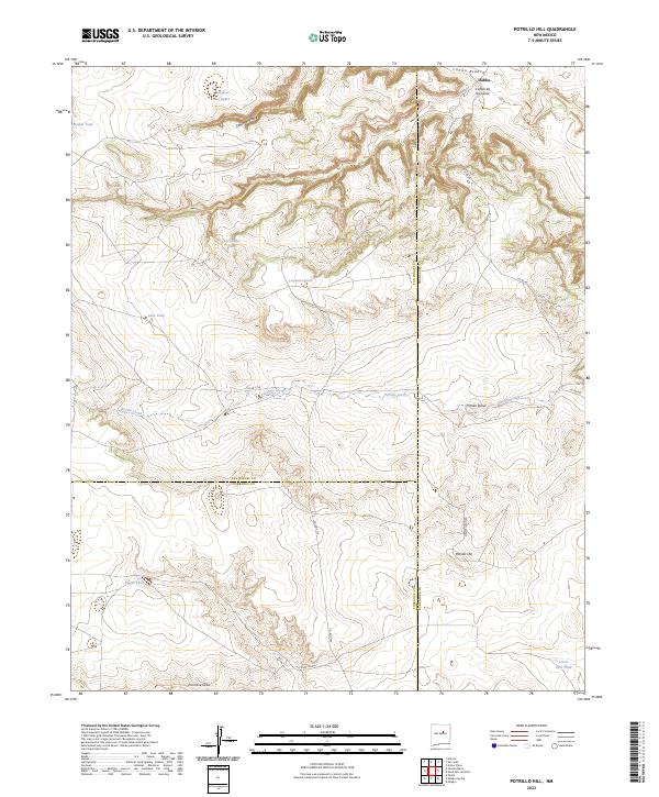 US Topo 7.5-minute map for Potrillo Hill NM
