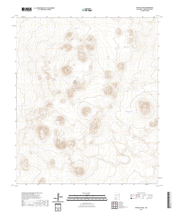 US Topo 7.5-minute map for Potrillo Peak NM