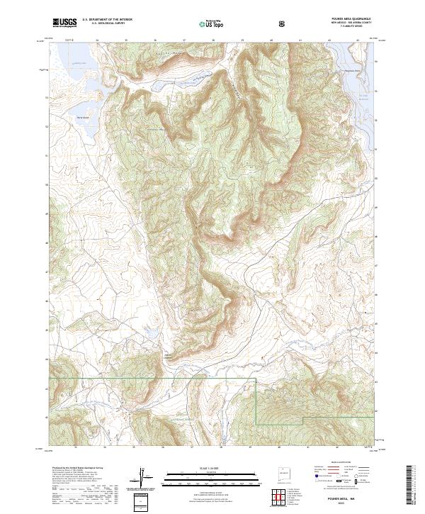 US Topo 7.5-minute map for Pounds Mesa NM