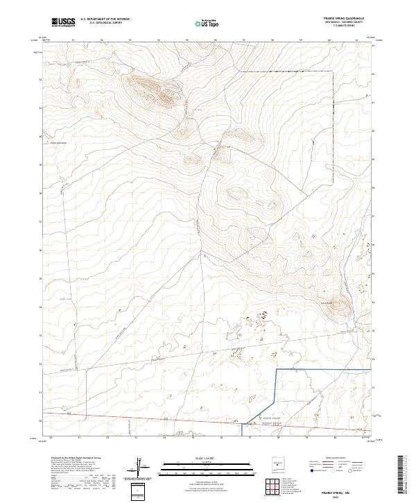 US Topo 7.5-minute map for Prairie Spring NM