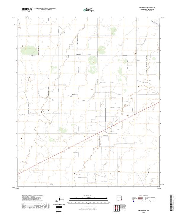 US Topo 7.5-minute map for Prairieview NM