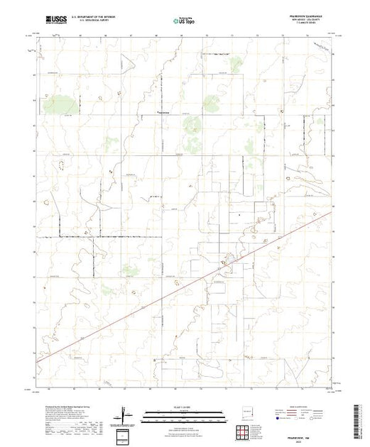 US Topo 7.5-minute map for Prairieview NM – American Map Store