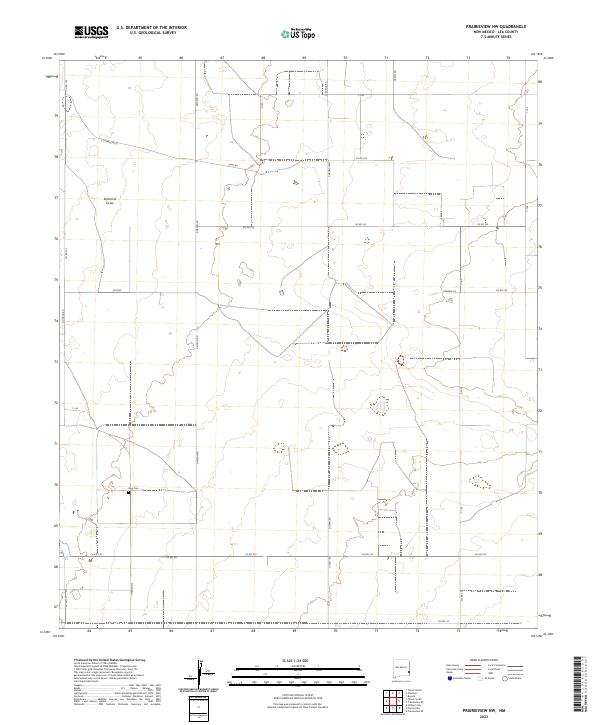 US Topo 7.5-minute map for Prairieview NW NM