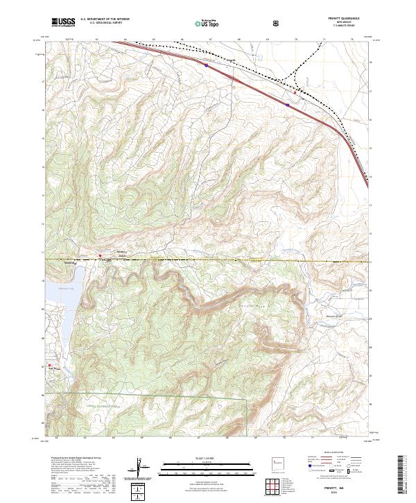 US Topo 7.5-minute map for Prewitt NM