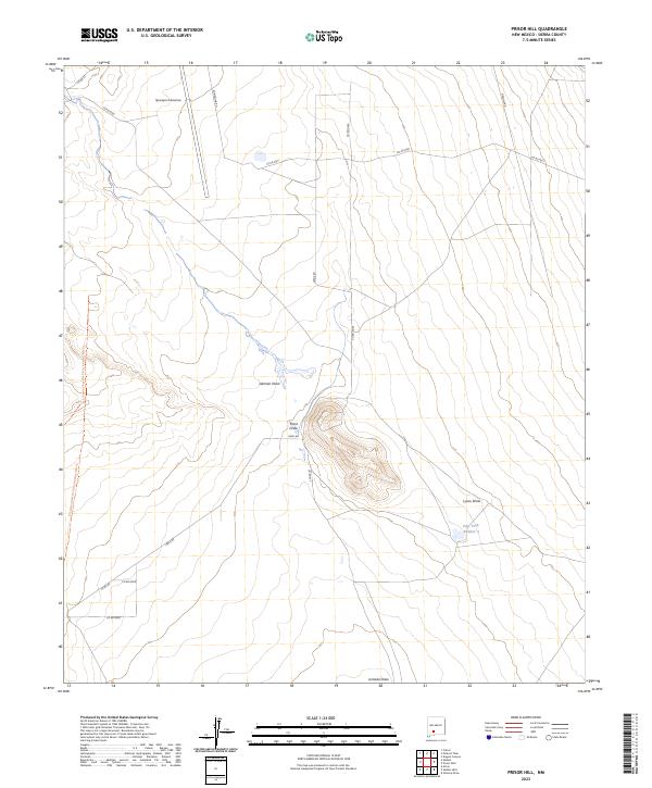 US Topo 7.5-minute map for Prisor Hill NM