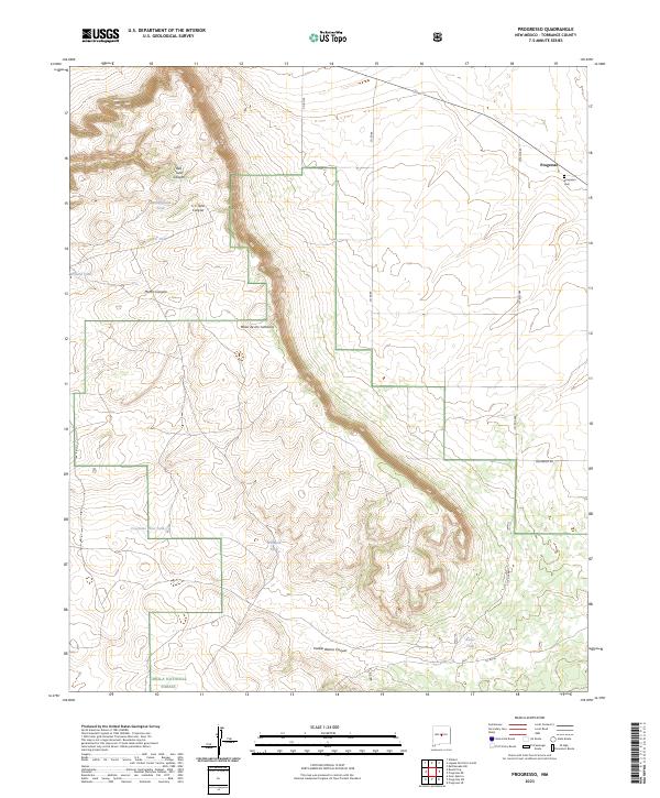 US Topo 7.5-minute map for Progresso NM
