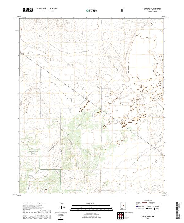 US Topo 7.5-minute map for Progresso NE NM