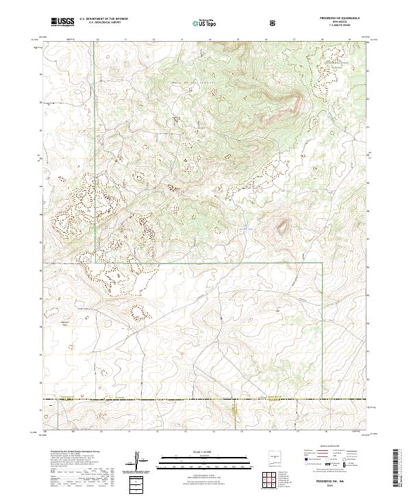 US Topo 7.5-minute map for Progresso SW NM