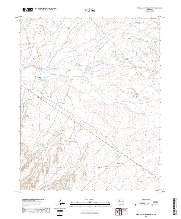 US Topo 7.5-minute map for Pueblo Alto Trading Post NM