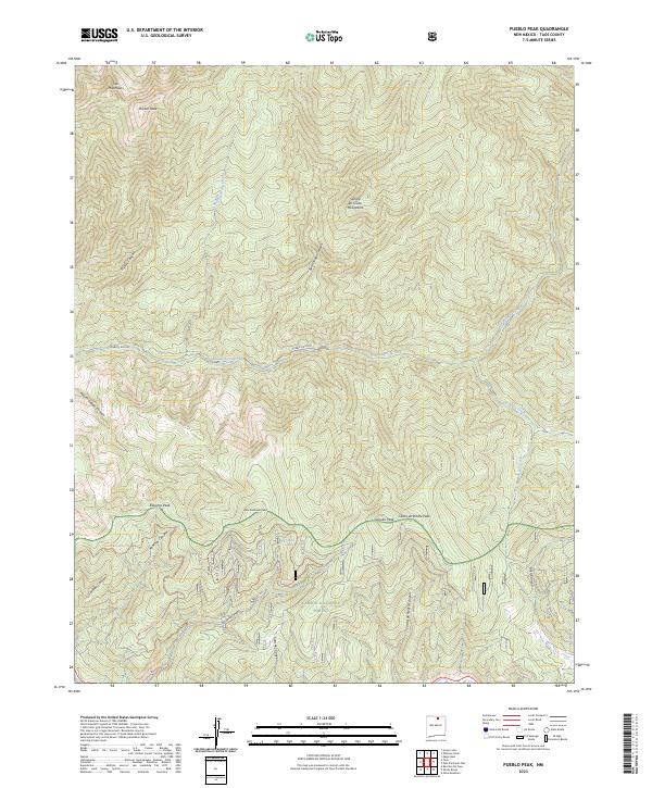 US Topo 7.5-minute map for Pueblo Peak NM