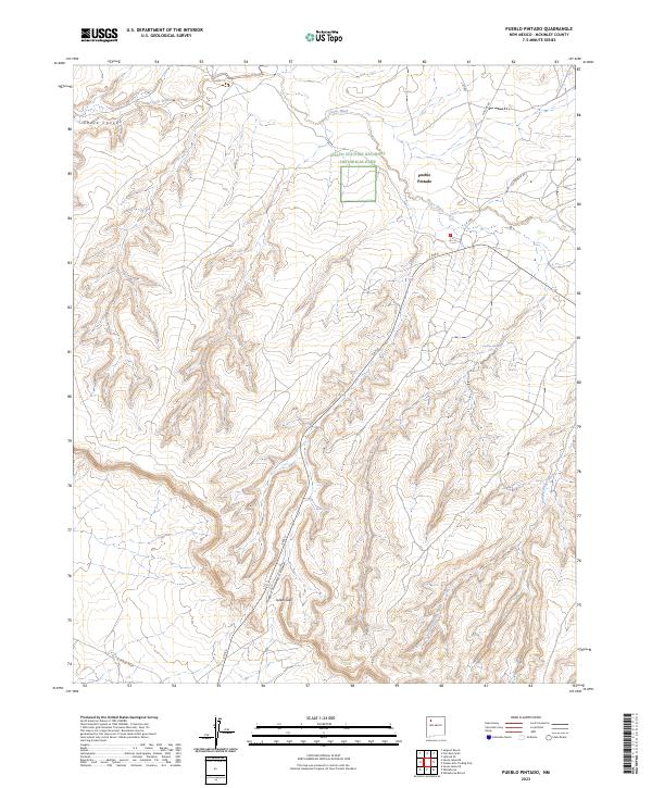 US Topo 7.5-minute map for Pueblo Pintado NM