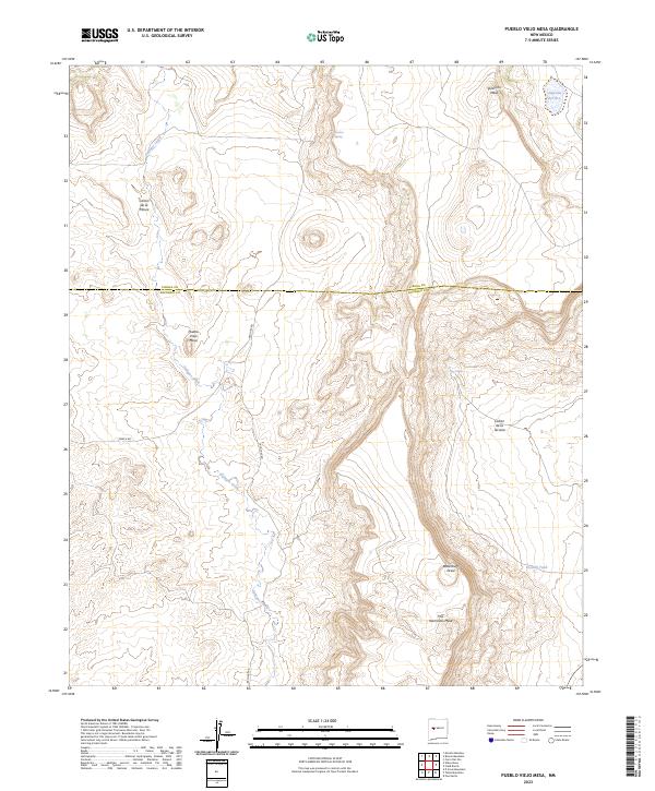 US Topo 7.5-minute map for Pueblo Viejo Mesa NM