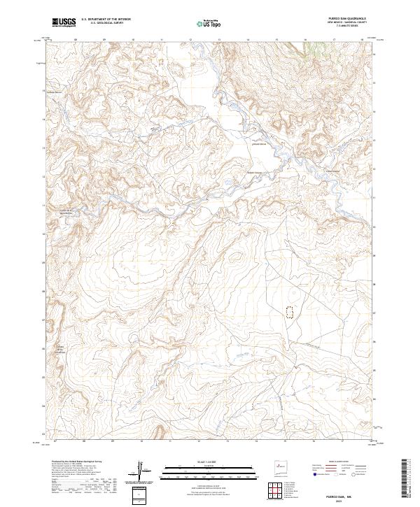 US Topo 7.5-minute map for Puerco Dam NM