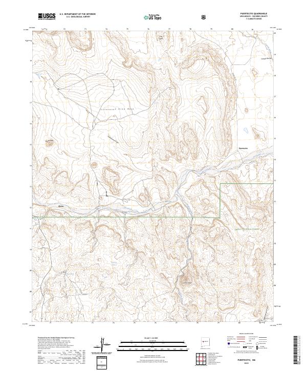 US Topo 7.5-minute map for Puertecito NM