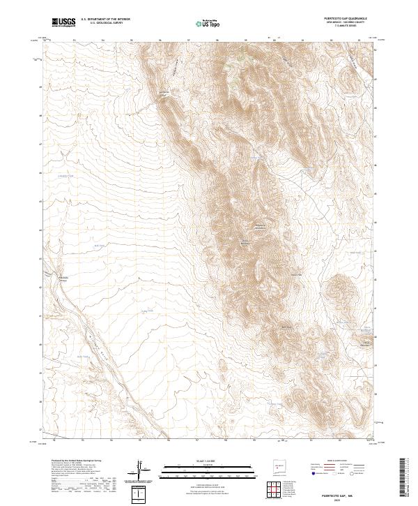 US Topo 7.5-minute map for Puertecito Gap NM