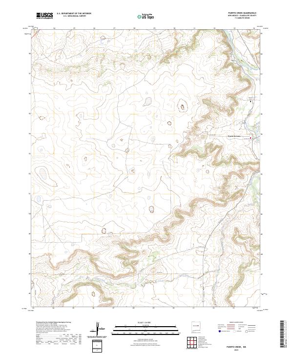 US Topo 7.5-minute map for Puerto Creek NM