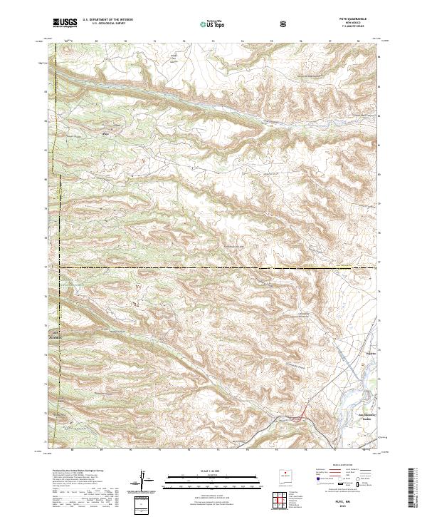 US Topo 7.5-minute map for Puye NM