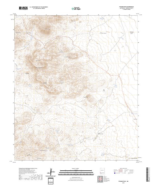 US Topo 7.5-minute map for Pyramid Peak NM