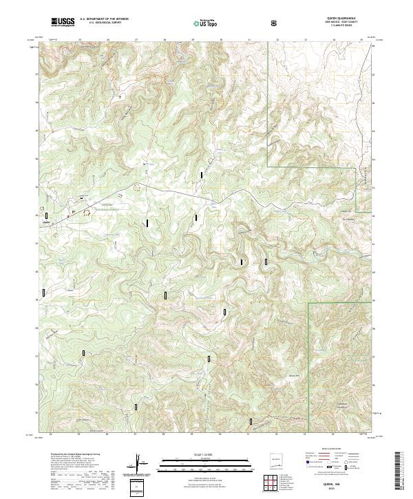US Topo 7.5-minute map for Queen NM