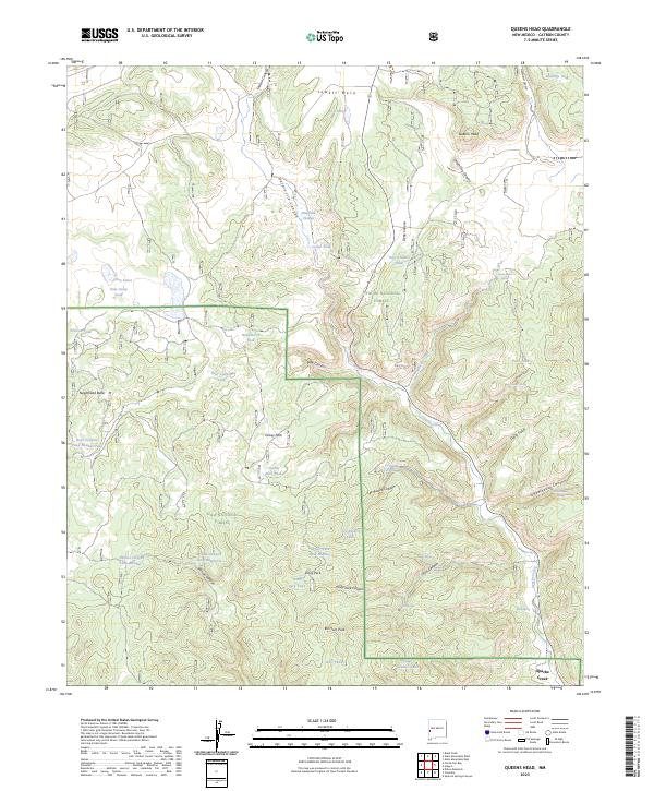 US Topo 7.5-minute map for Queens Head NM