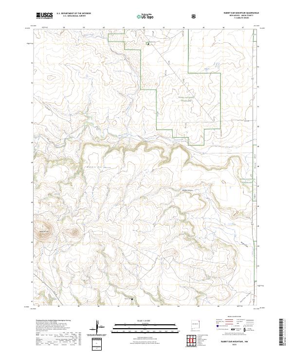 US Topo 7.5-minute map for Rabbit Ear Mountain NM