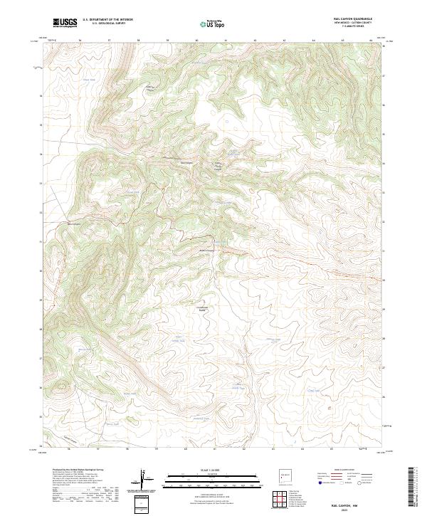 US Topo 7.5-minute map for Rail Canyon NM