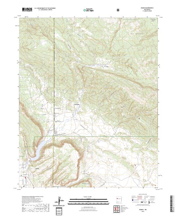 US Topo 7.5-minute map for Ramah NM