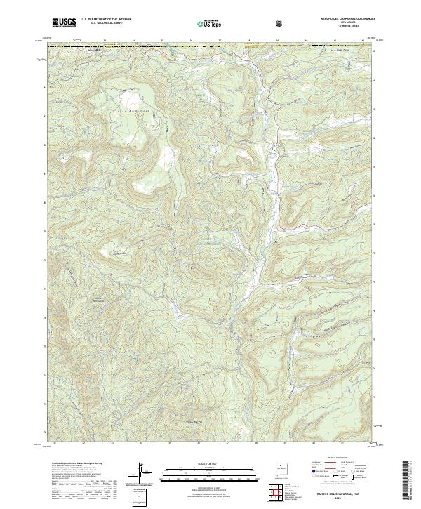 US Topo 7.5-minute map for Rancho del Chaparral NM