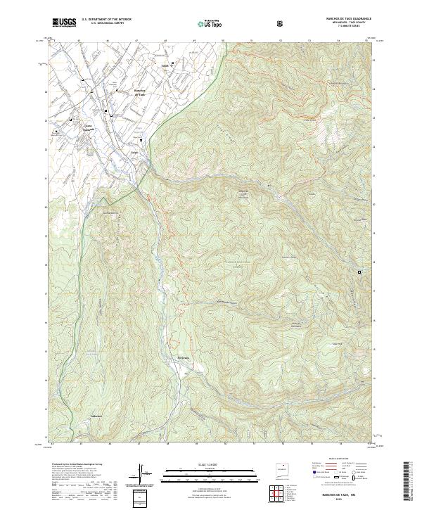 US Topo 7.5-minute map for Ranchos De Taos NM