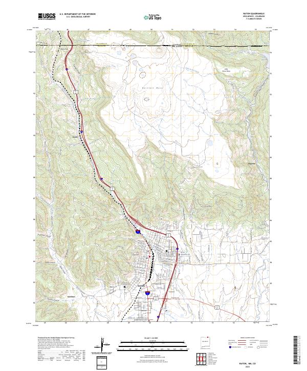US Topo 7.5-minute map for Raton NMCO