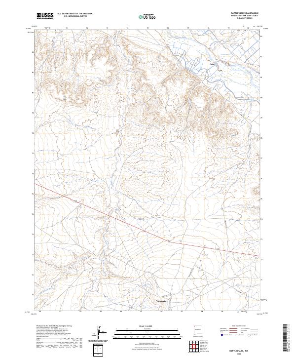 US Topo 7.5-minute map for Rattlesnake NM