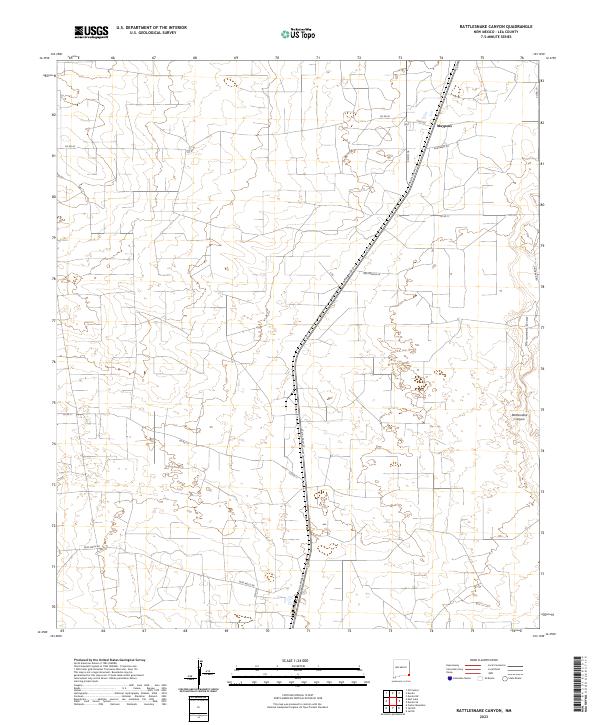 US Topo 7.5-minute map for Rattlesnake Canyon NM