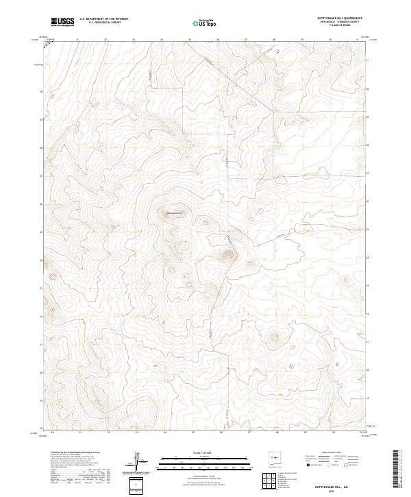 US Topo 7.5-minute map for Rattlesnake Hill NM