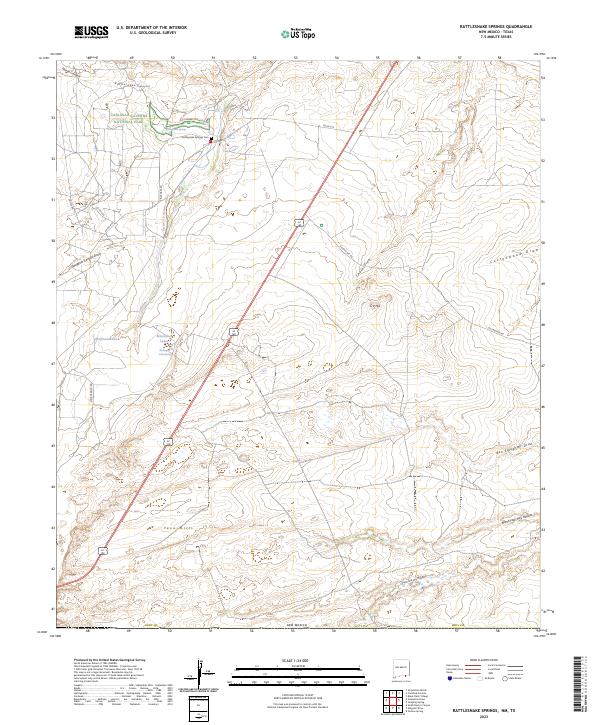 US Topo 7.5-minute map for Rattlesnake Springs NMTX