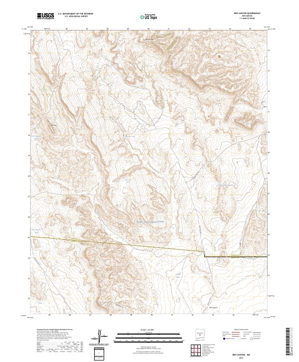 US Topo 7.5-minute map for Red Canyon NM