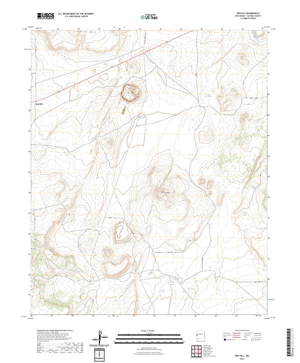 US Topo 7.5-minute map for Red Hill NM