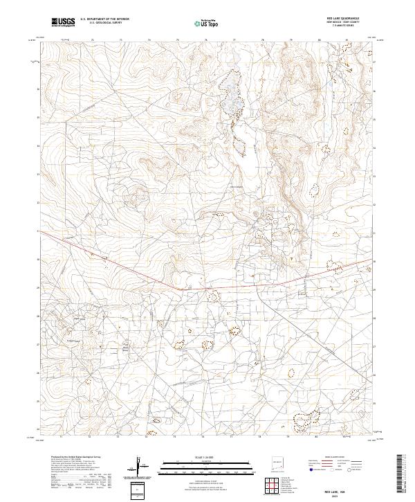 US Topo 7.5-minute map for Red Lake NM