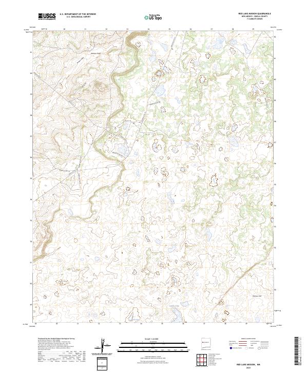 US Topo 7.5-minute map for Red Lake Mission NM