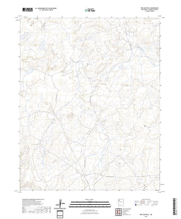 US Topo 7.5-minute map for Red Lake Well NM