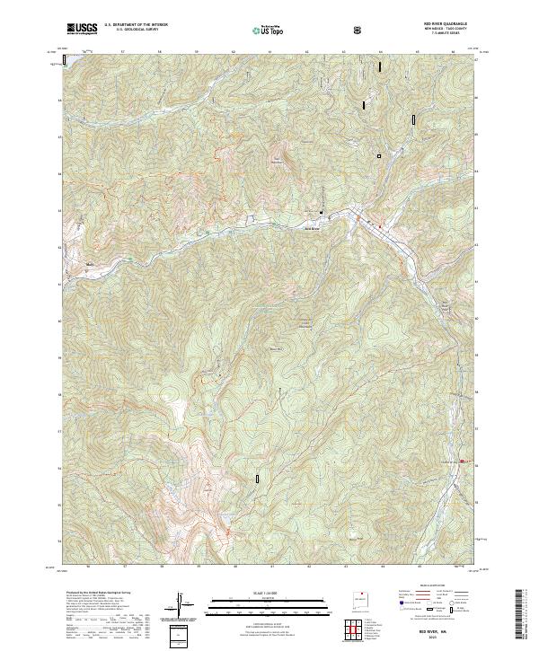 US Topo 7.5-minute map for Red River NM